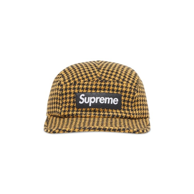 

Бейсболка Supreme Houndstooth Wool Camp Cap, желтый