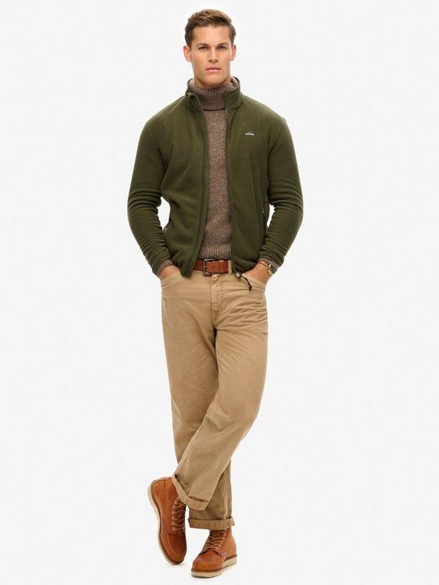 Полярная флисовая куртка на молнии Superdry, Surplus Goods Green — фото 3