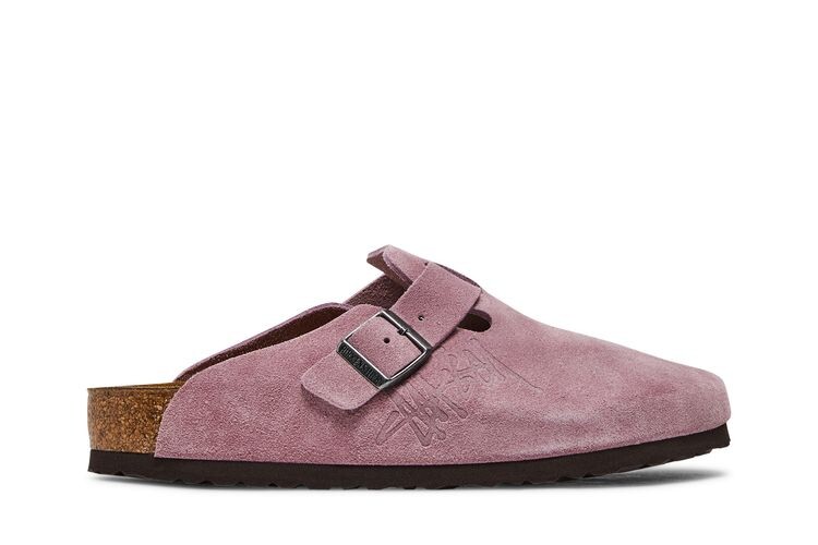 

Кроссовки Birkenstock Stussy x Boston Shaggy Dusty Pink, розовый