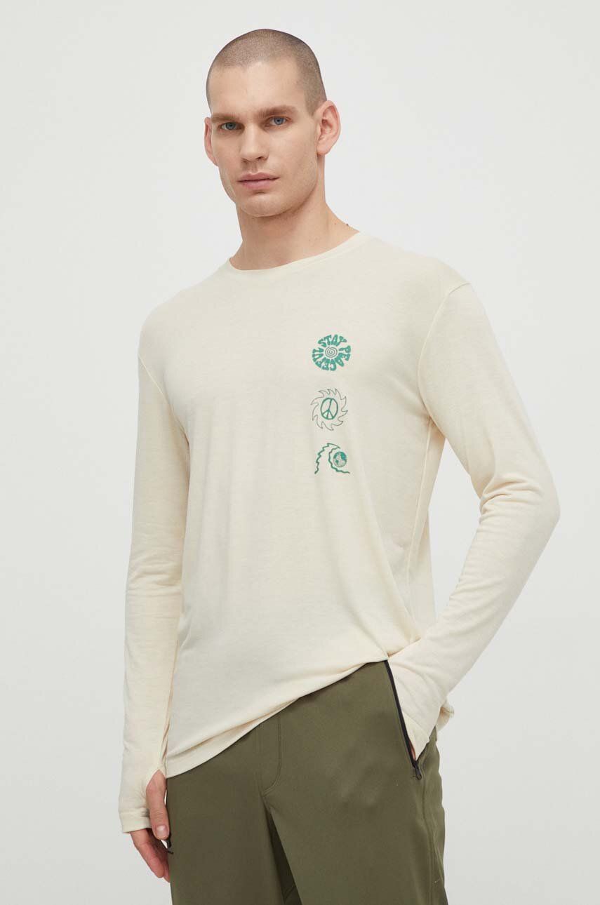 

Прибрежная беговая футболка с длинными рукавами Quiksilver, бежевый