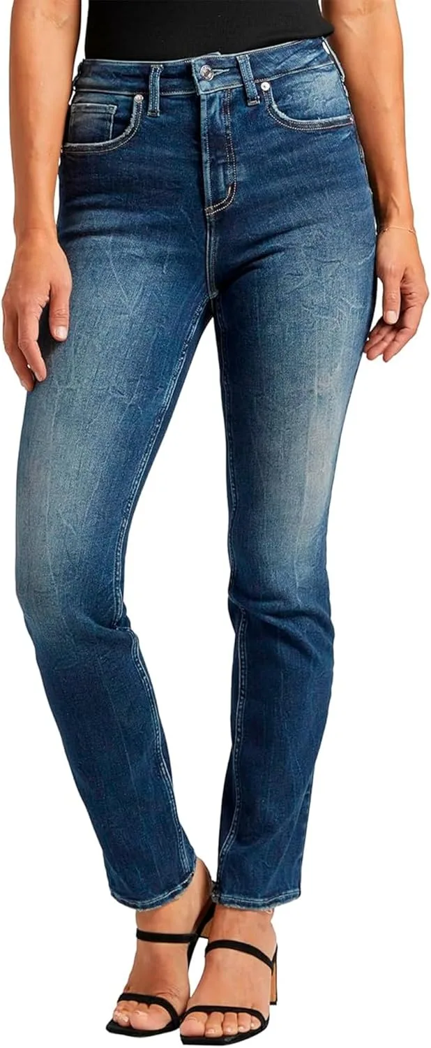 

Silver Jeans Co. Женские джинсы Infinite Fit с высокой посадкой и прямыми штанинами - Legacy