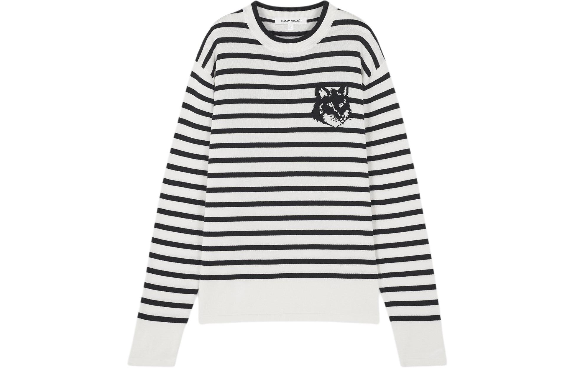 

Свитер Maison Kitsuné с интарсией Fox Head в полоску Maison Kitsune, синий
