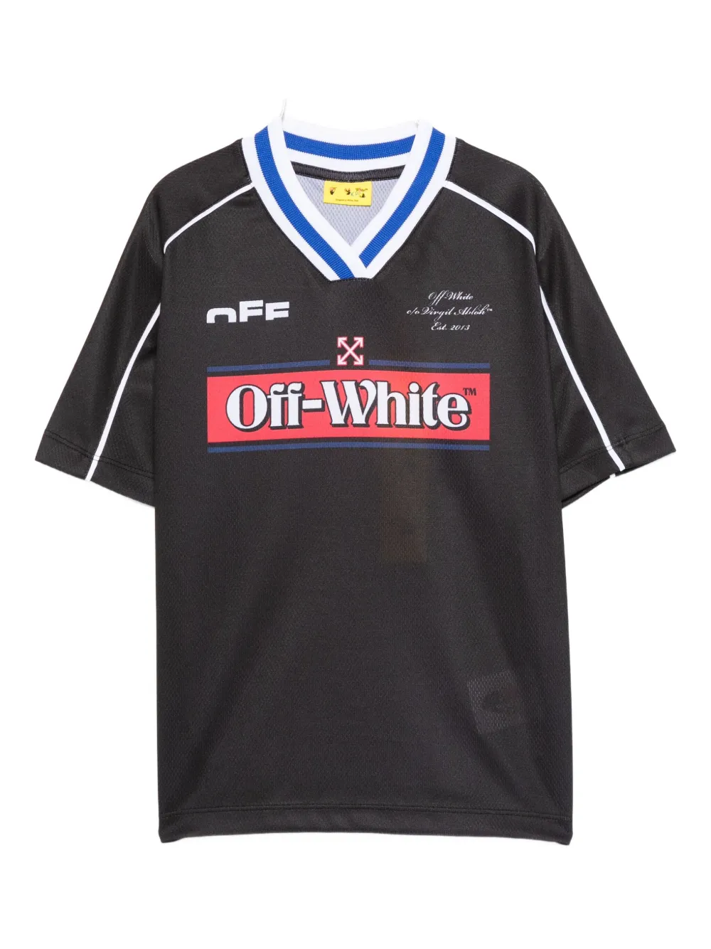 

Топ с V-образным вырезом и принтом логотипа OFF-WHITE, черный