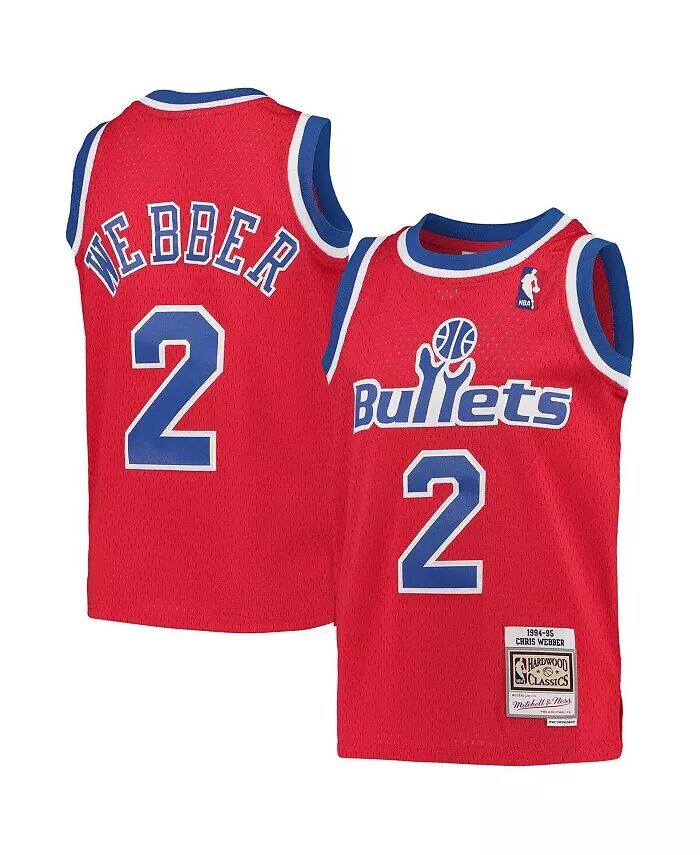 

Джерси Big Boys Криса Уэббера Red Washington Bullets 1994-95 Hardwood Classics Swingman Mitchell & Ness