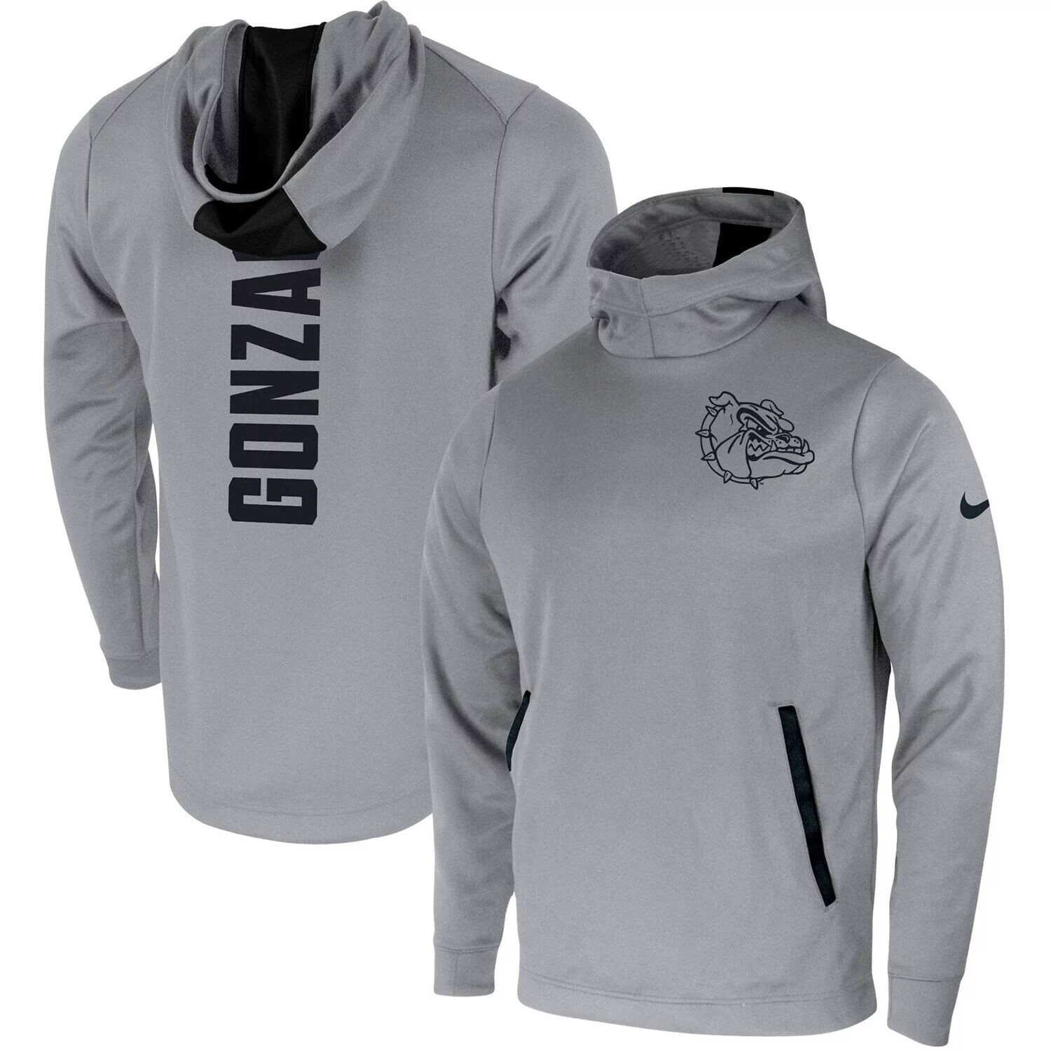 

Мужской серый пуловер с капюшоном Gonzaga Bulldogs 2-Hit Performance Nike