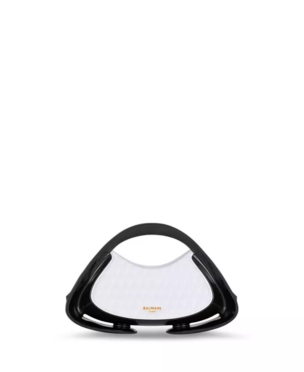 

Женская двухцветная стеганая сумка Jolie Madame среднего размера Balmain, белый