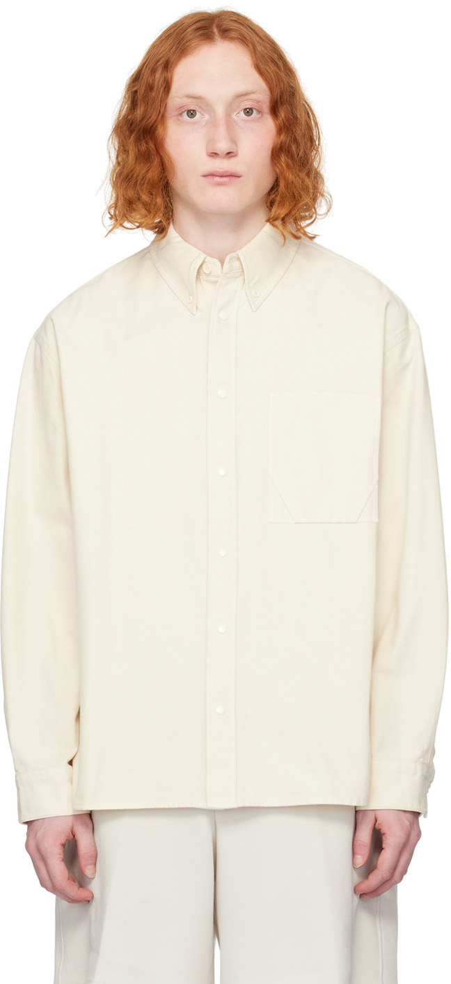 

Рубашка Off-White с накладным карманом Solid Homme