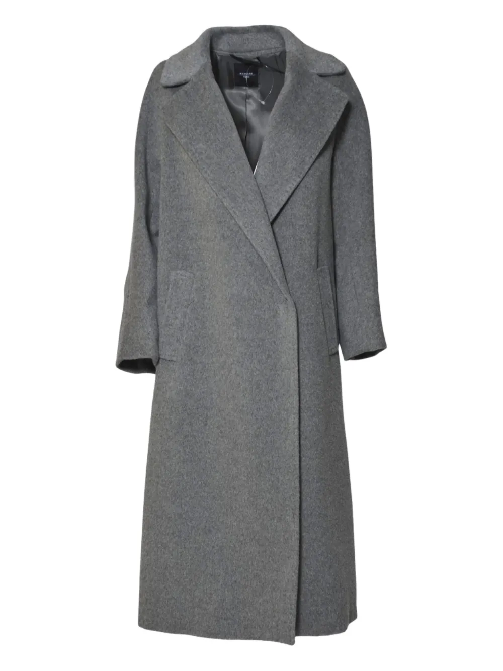 

Пальто с поясом и лацканами Weekend Max Mara, серый