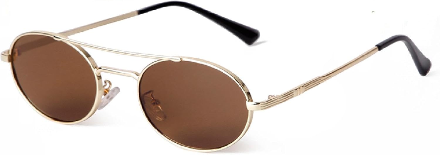 

Винтажные ретро-солнцезащитные очки в стиле стимпанк овальной формы для женщин, защита от УФ-излучения UV400, черные металлические, маленькие солнцезащитные очки для женщин и мужчин WNCKSQ, C4