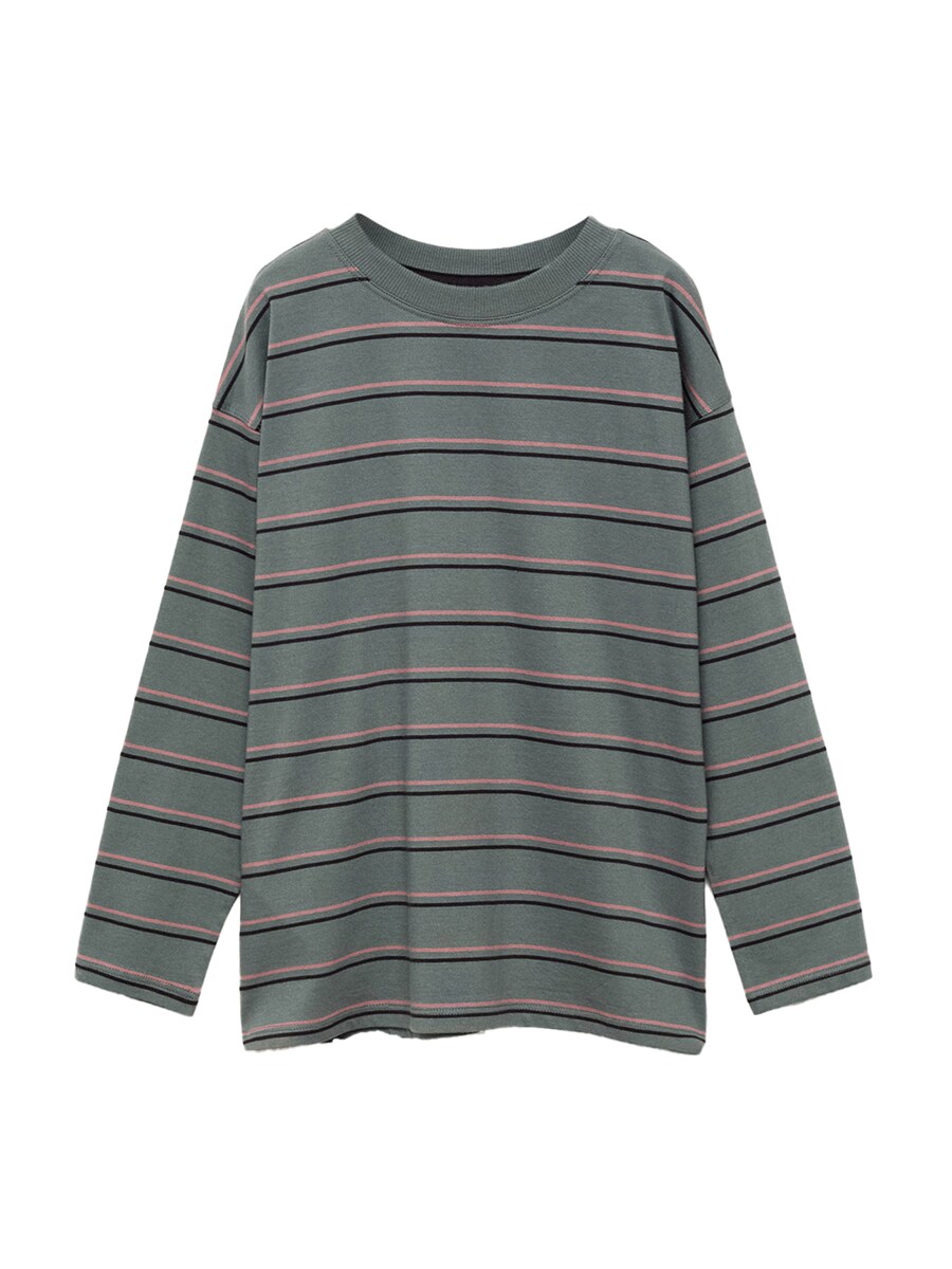 

Лонгслив MANGO KIDS Shirt NORETRO, зеленый
