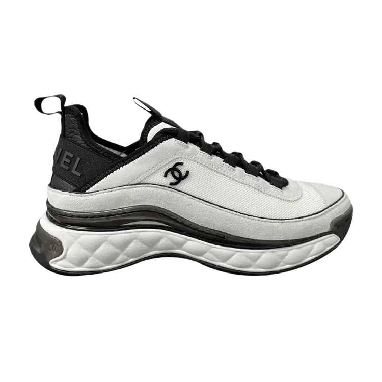 Кроссовки Chanel Wmns Velvet Calfskin & Mixed Fibers Sneaker White Black, белый
