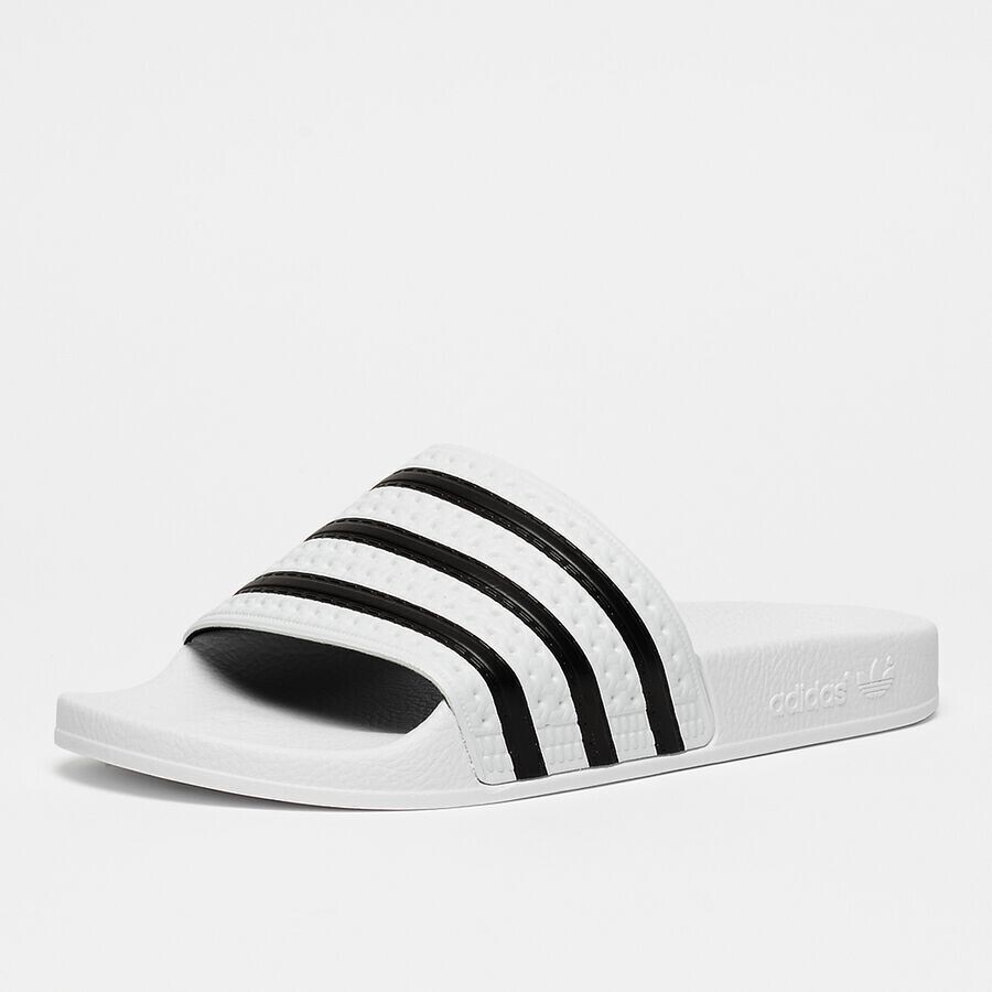 Шлепанцы adilette Badelatschen adidas Originals, цвет white/black/white — фото 2