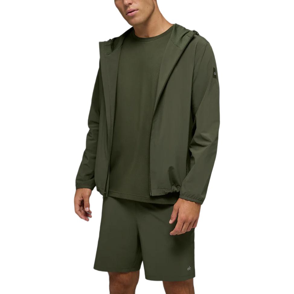 

Куртка мужская с капюшоном Moderate Others Alo Yoga, оливково-зеленый/зеленый olive