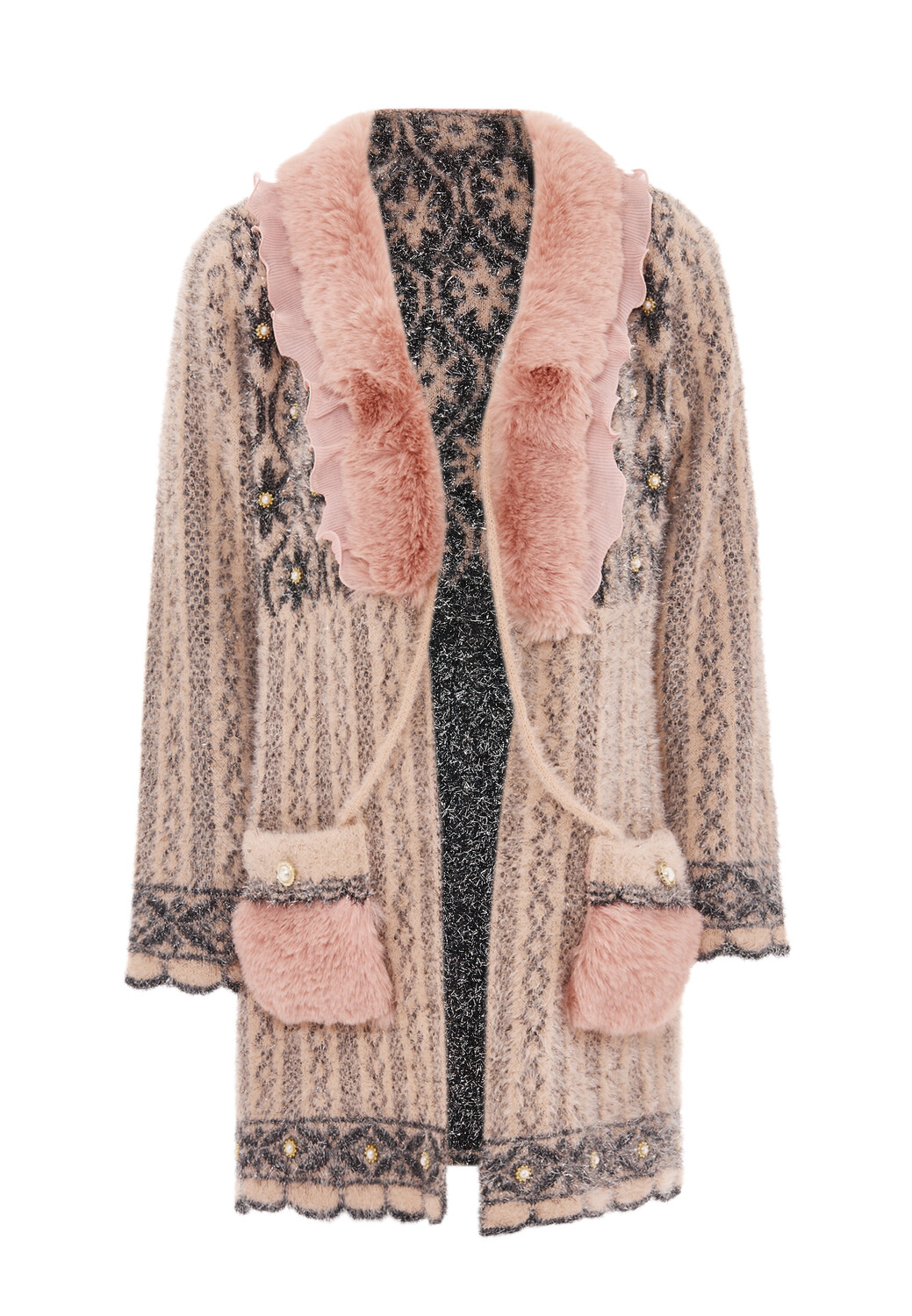 

Толстовка faina Strickjacke, розовый