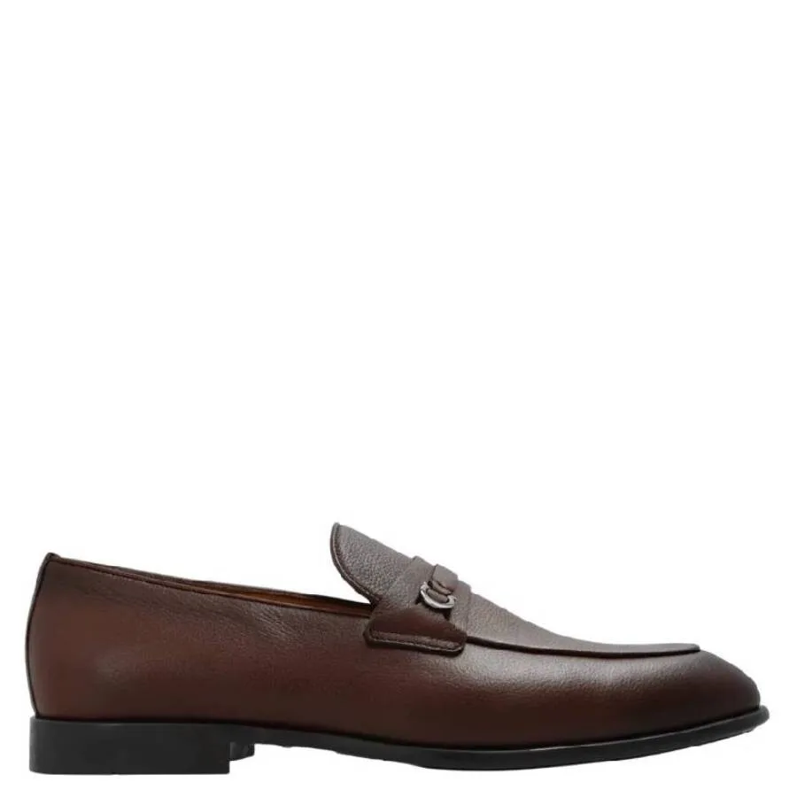 Мокасины с орнаментом Gancini от Ferragamo, коричневый
