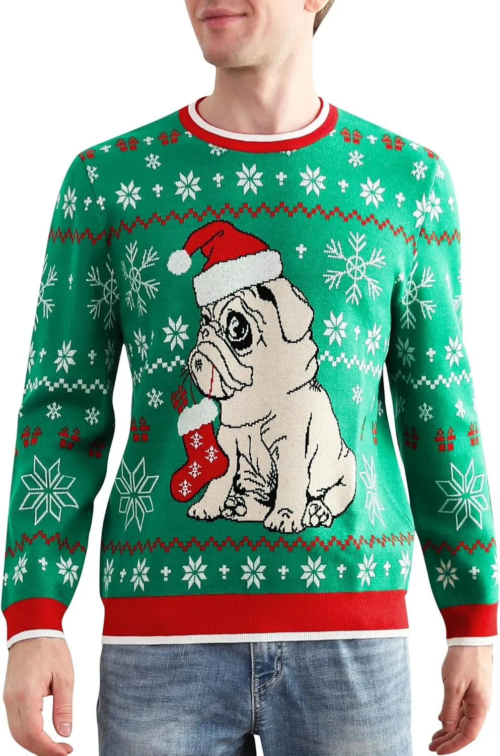 

Runhit свитер Ugly Christmas для мужчин и женщин, смешной рождественский пуловер