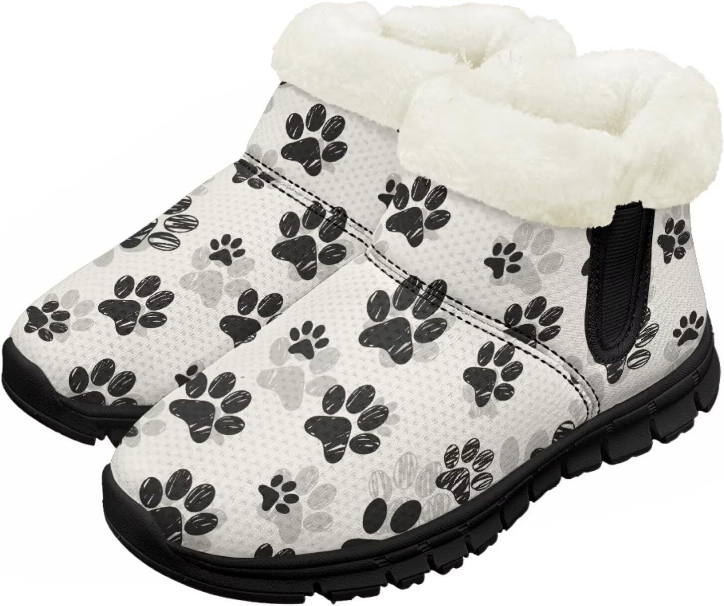 

Детские зимние ботинки для мальчиков и девочек, обувь для холодной погоды, прогулочные, с нескользящей подошвой, утепленные мини-ботинки, теплые зимние снежные ботинки Suhoaziia, Dog Paws