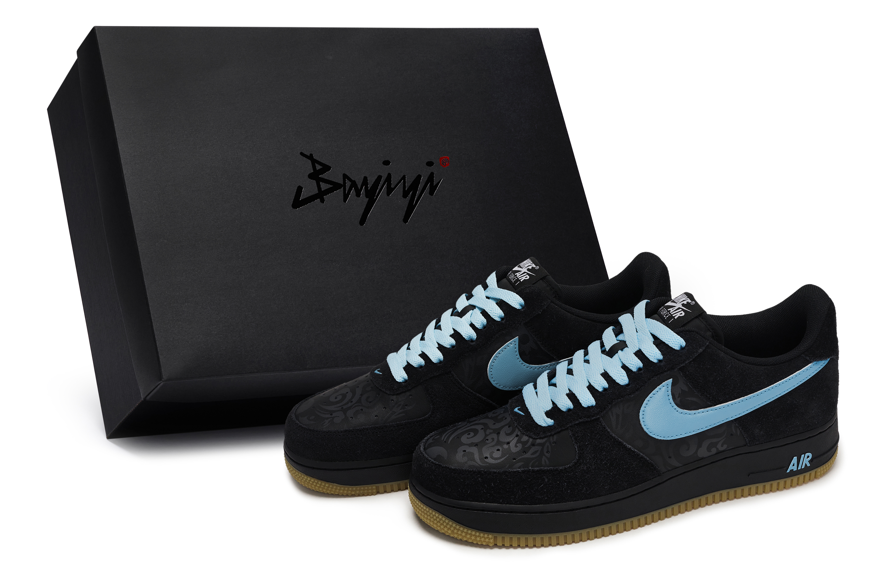 

Nike Кроссовки для скейтбординга Air Force 1, мужские, низкие, черно-синие