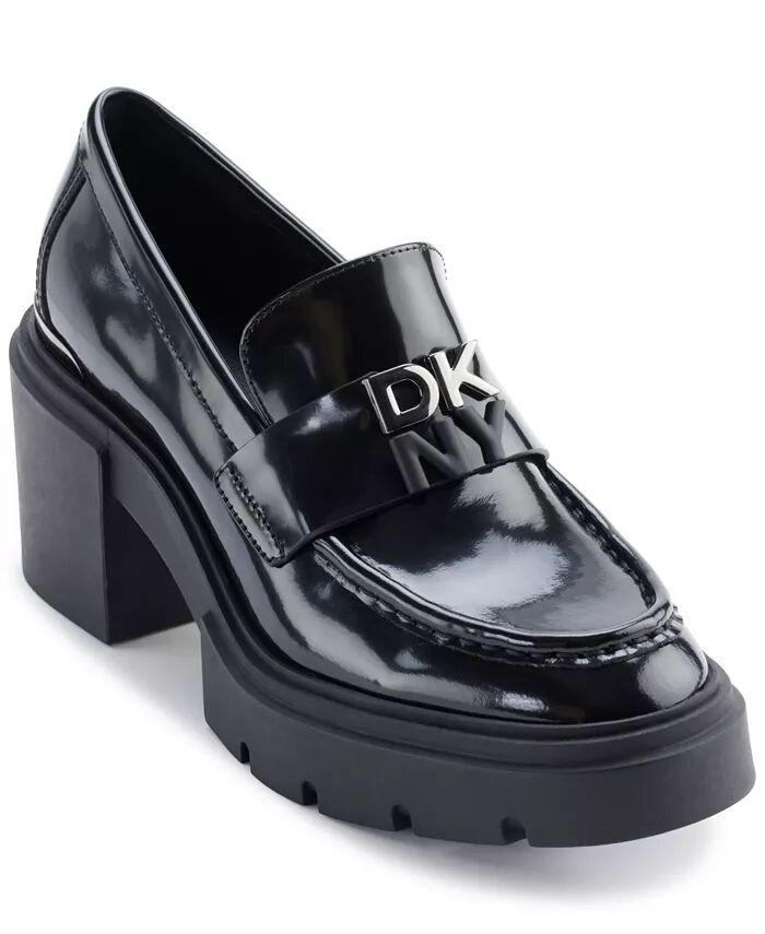 Женские техасские мокасины на каблуке и платформе DKNY, черный