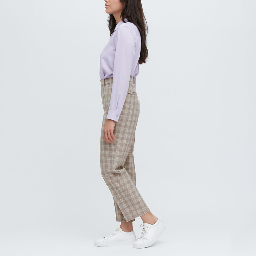 Повседневные брюки женские темно-бежевые Uniqlo — фото 4