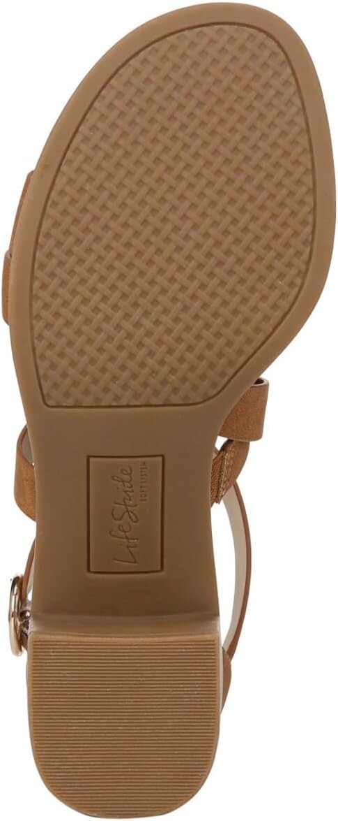 Сандалии LifeStride Heritage Strappy Block Heel Dress Sandals, цвет Tan — фото 3
