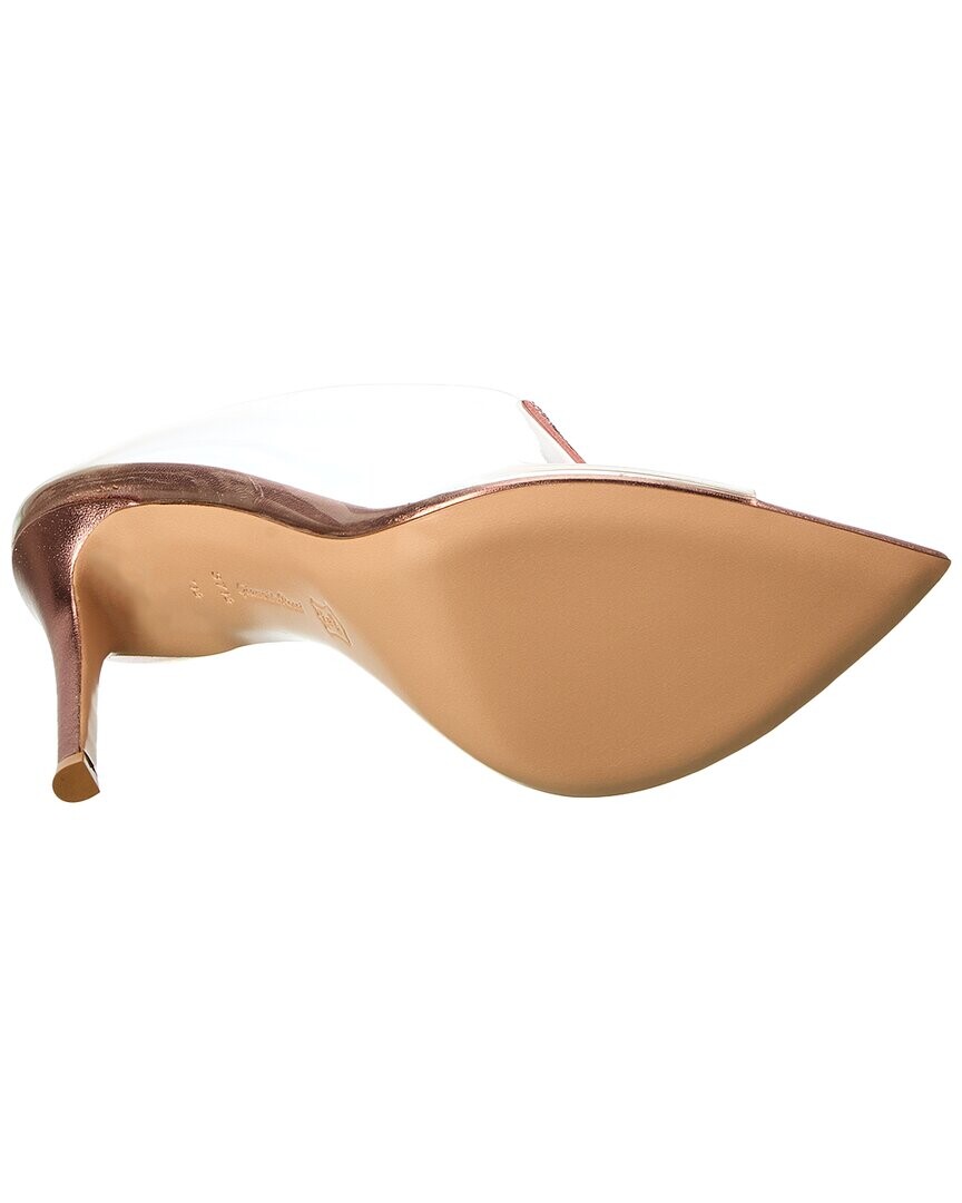 Сандалии Gianvito Rossi Sigma 105 из винила и кожи, золото — фото 4