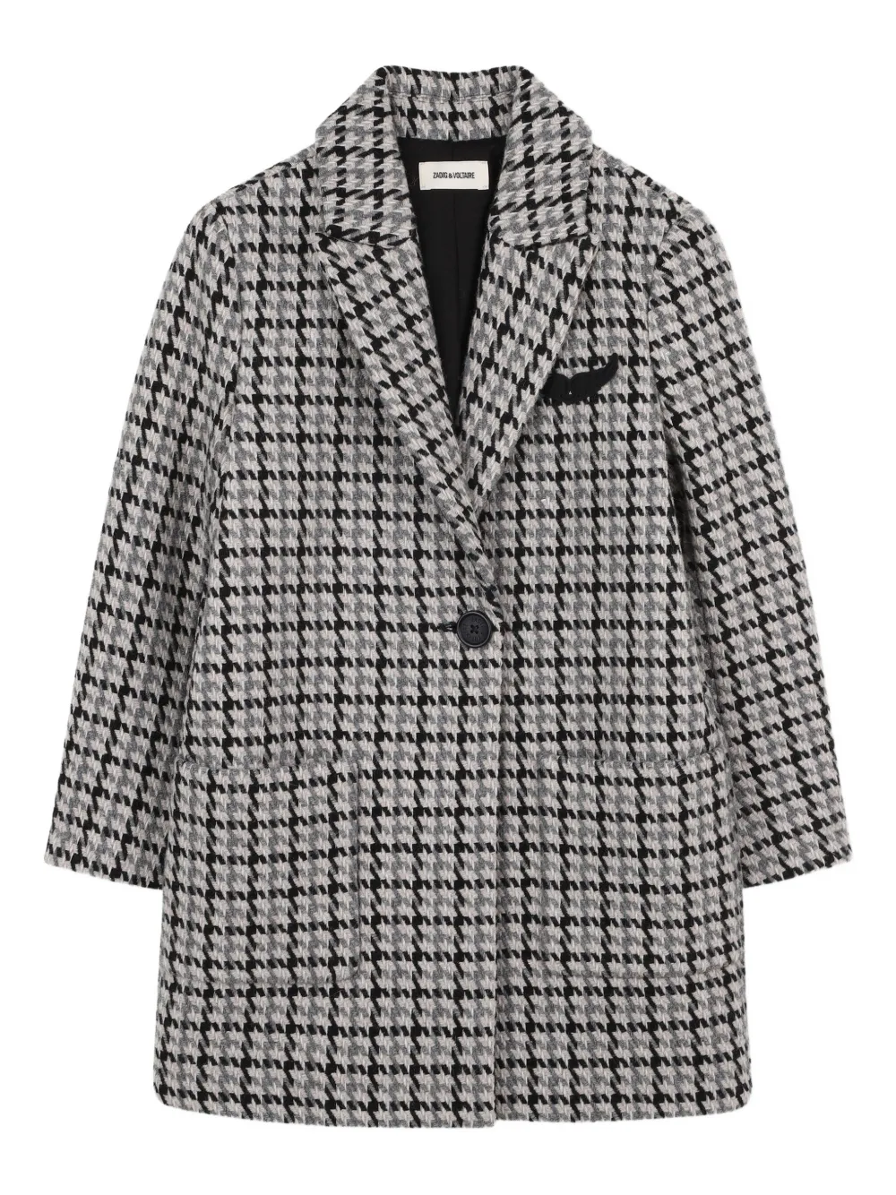 

Пальто в ломаную клетку Zadig & Voltaire Kids, нейтральный