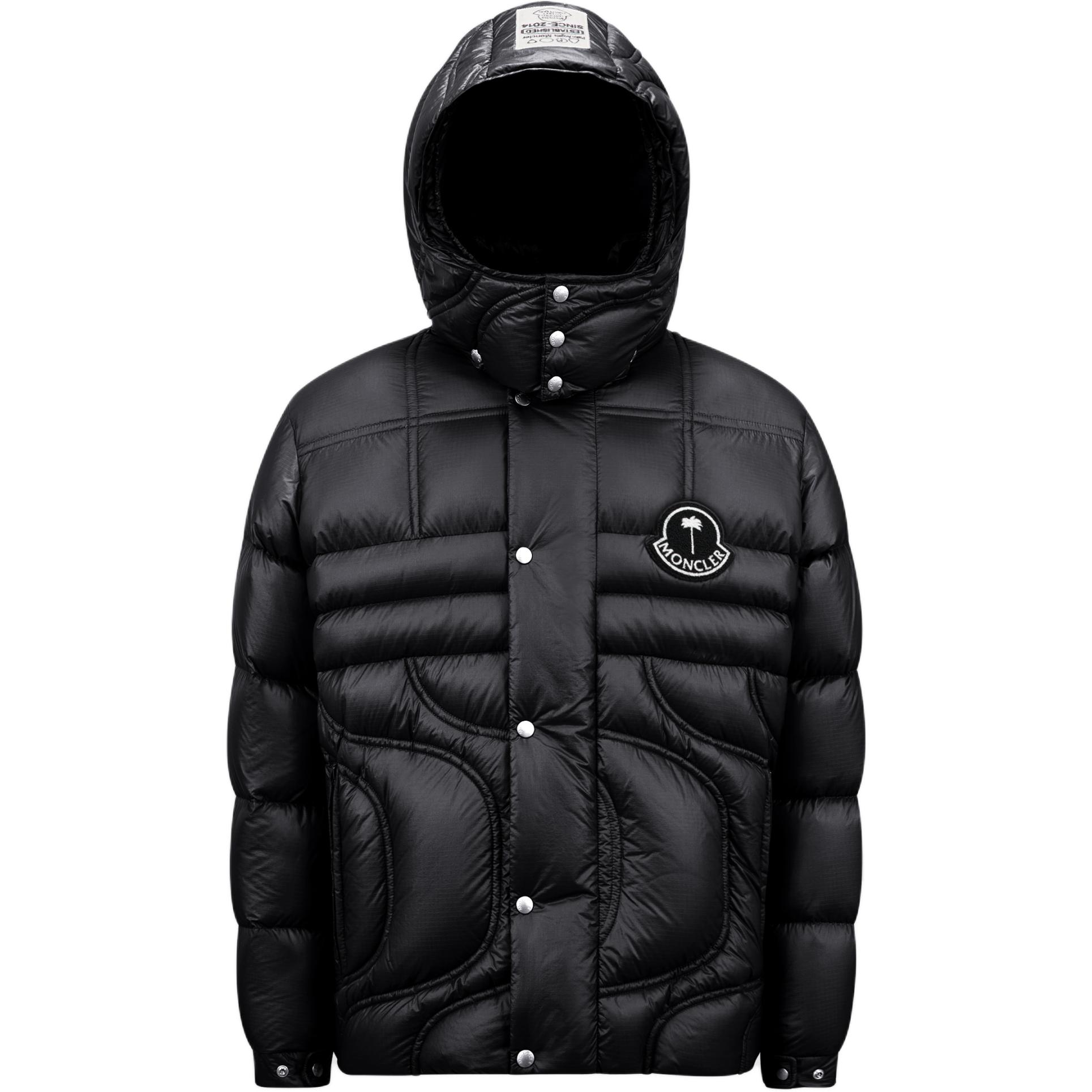 

MONCLER GENIUS Куртка утепленная Moncler X Palm Angels с логотипом, Black