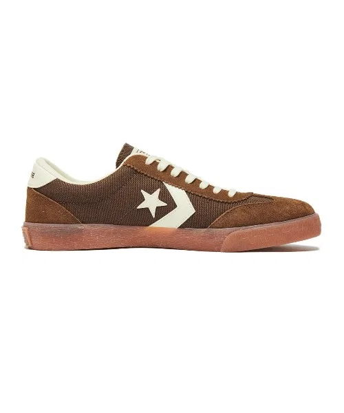 Мужские кроссовки CONVERSE ROADCLASSIC SK OX из канваса и замши бордовые — фото 4