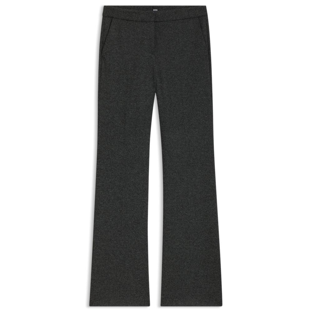 

Узкие брюки из шерстяного твила с добавлением эластичного материала BOSS, Patterned