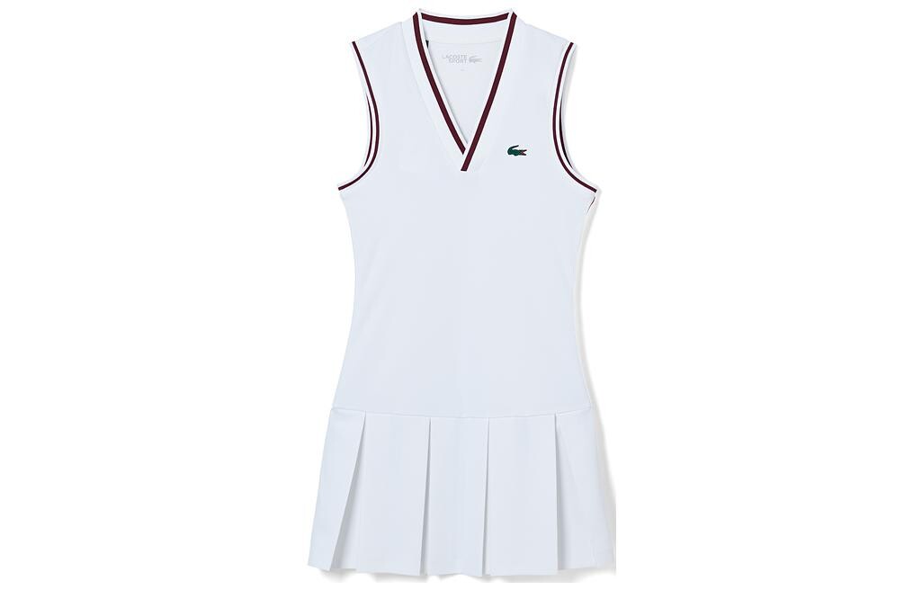 

Платье без рукавов женское белое Lacoste