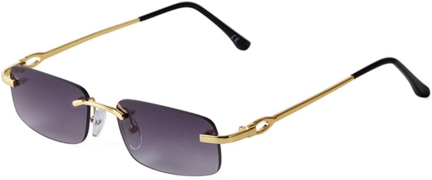 

Летние мужские солнцезащитные очки без оправы прямоугольной формы с прозрачными линзами, женские солнцезащитные очки без оправы, мужские солнцезащитные очки generic, C2