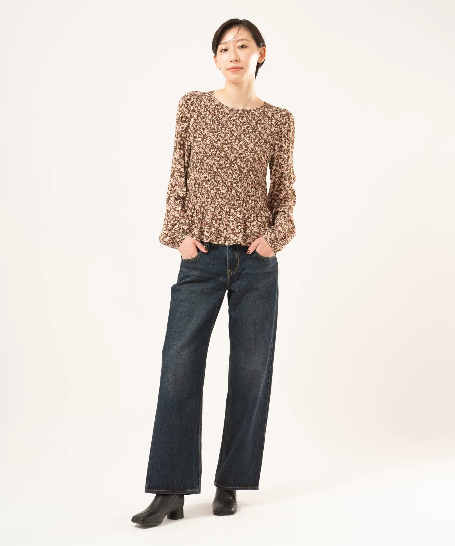 Женская рубашка с цветочным принтом Levi's FLEUR мультиколор — фото 4