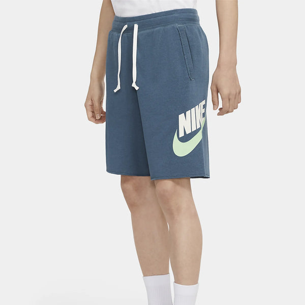 Шорты alphabet logo printing drawstring sports shorts blue Nike, синий — фото 3