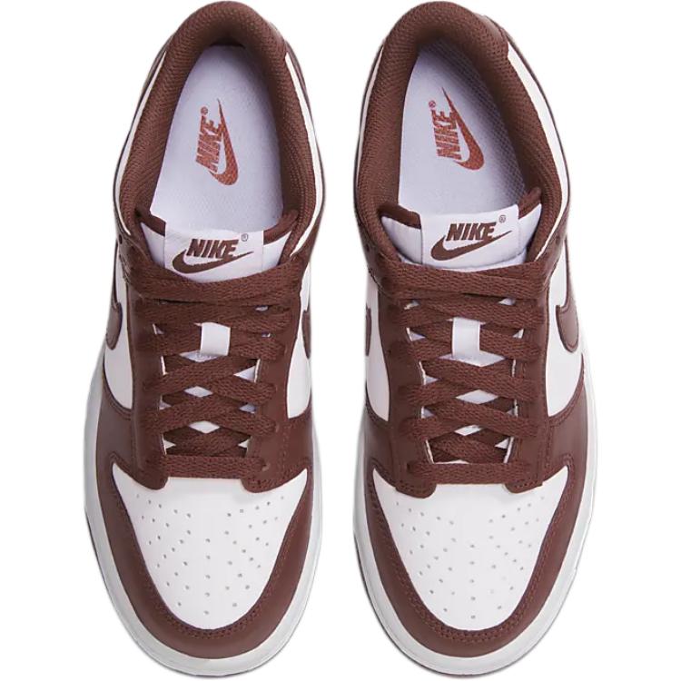Nike Dunk противоскользящие амортизирующие низкие детские скейтбординг кроссовки White, White/Gym Red/Pine Red — фото 4