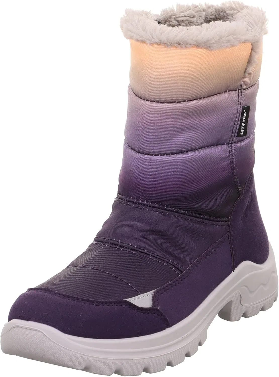 Детские теплые сапоги Superfit Aurora Girls Sympatex фиолетового цвета на подкладке (модель 8500)
