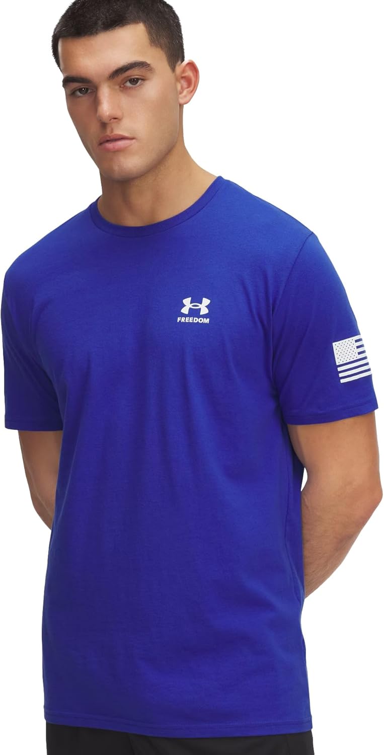 

Мужская футболка с коротким рукавом Under Armour Freedom Flag, (400) Royal/White, Белый, Мужская футболка с коротким рукавом Under Armour Freedom Flag, (400) Royal/White