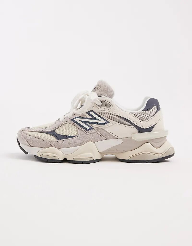 Кроссовки New Balance 9060 серого и темно-синего цветов — фото 2
