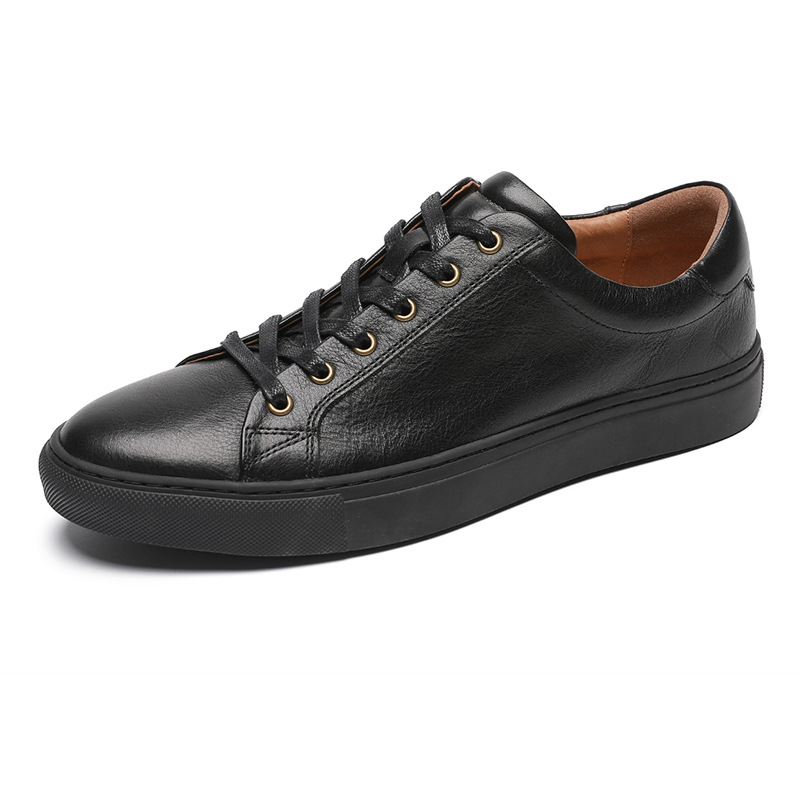 

Износостойкие дышащие низкие мужские кроссовки для скейтбординга Devanro, Black