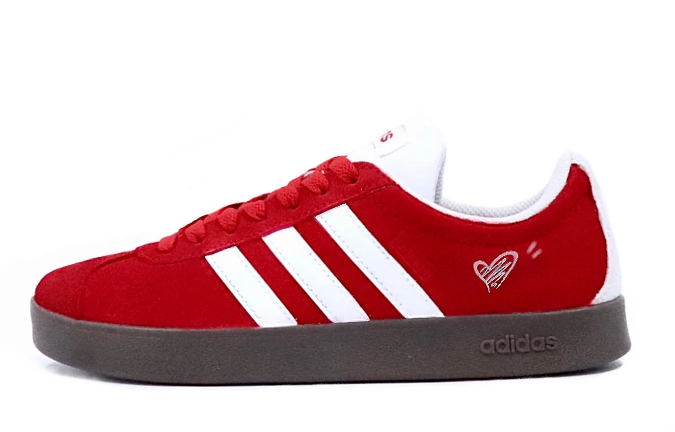 Adidas Neo Vl Court Classic Skateboard Shoes Unisex Low top Red/White — фото 3