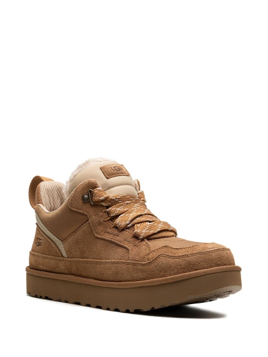 Мужские ботинки UGG Lowmel замшевые с овчиной, коричневый — фото 2