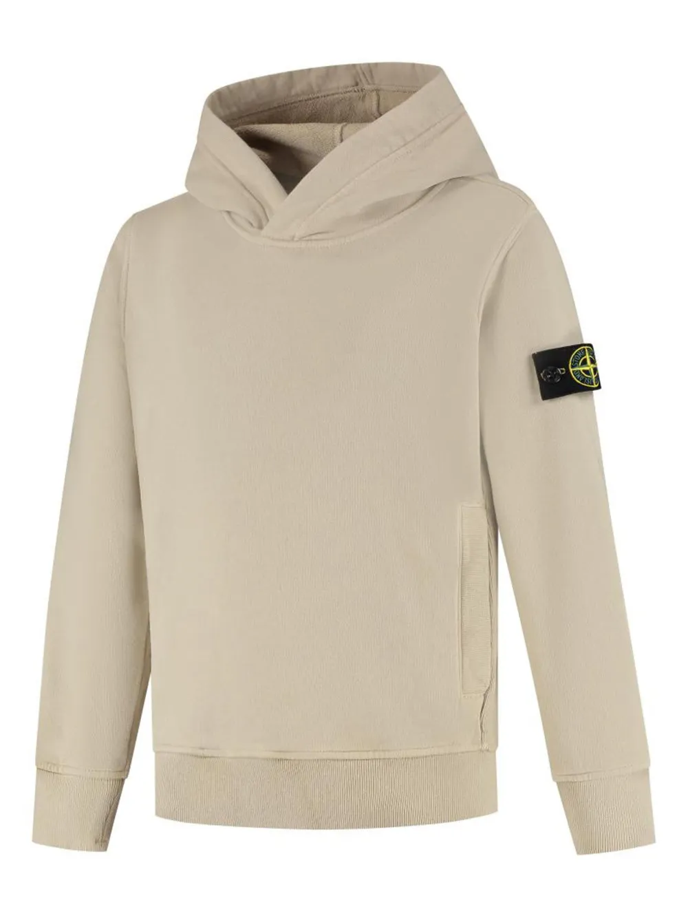 Худи с нашивкой-логотипом Stone Island Junior, нейтральный — фото 2