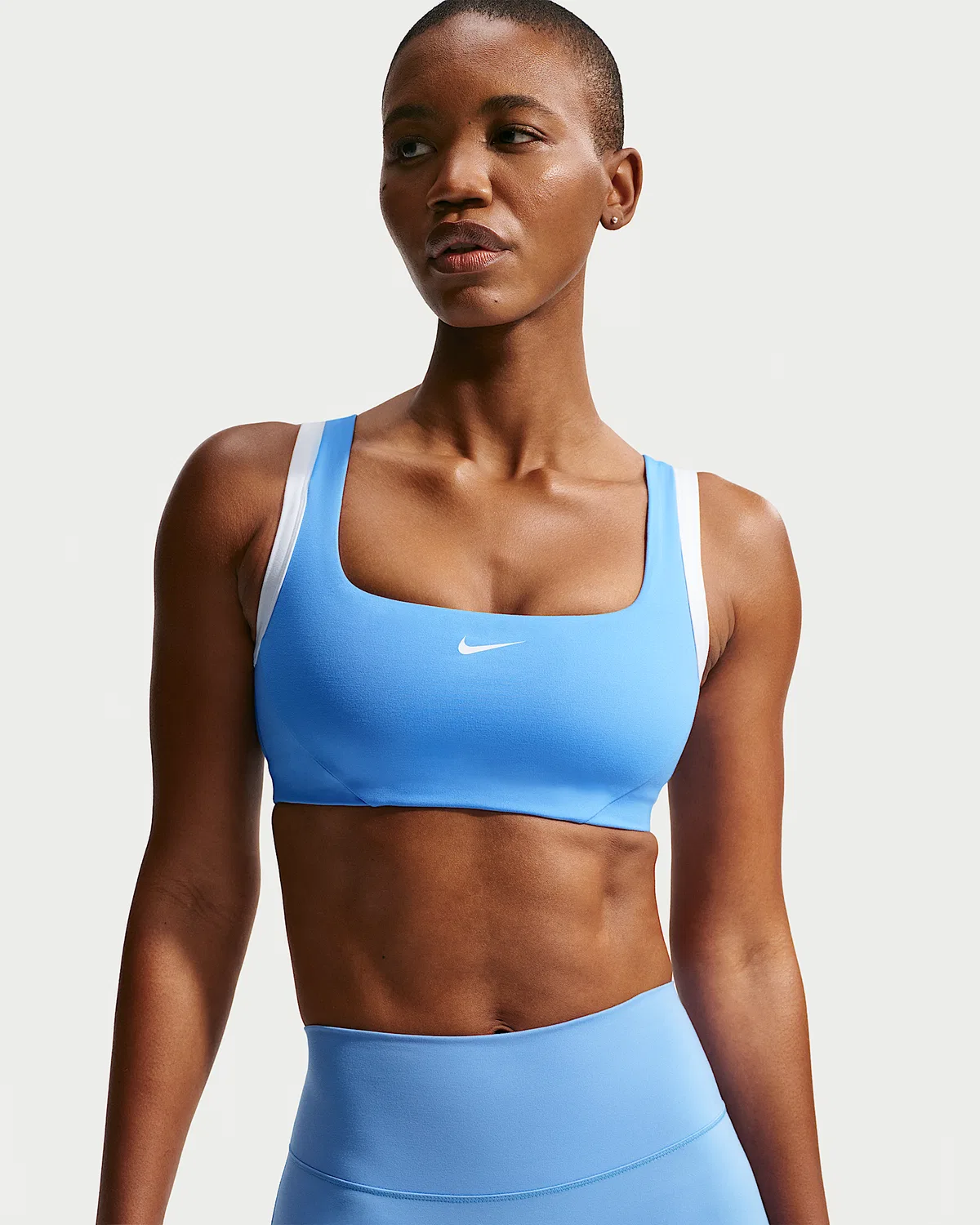 Женский спортивный бюстгальтер Nike One с легкой поддержкой, University Blue/White/White
