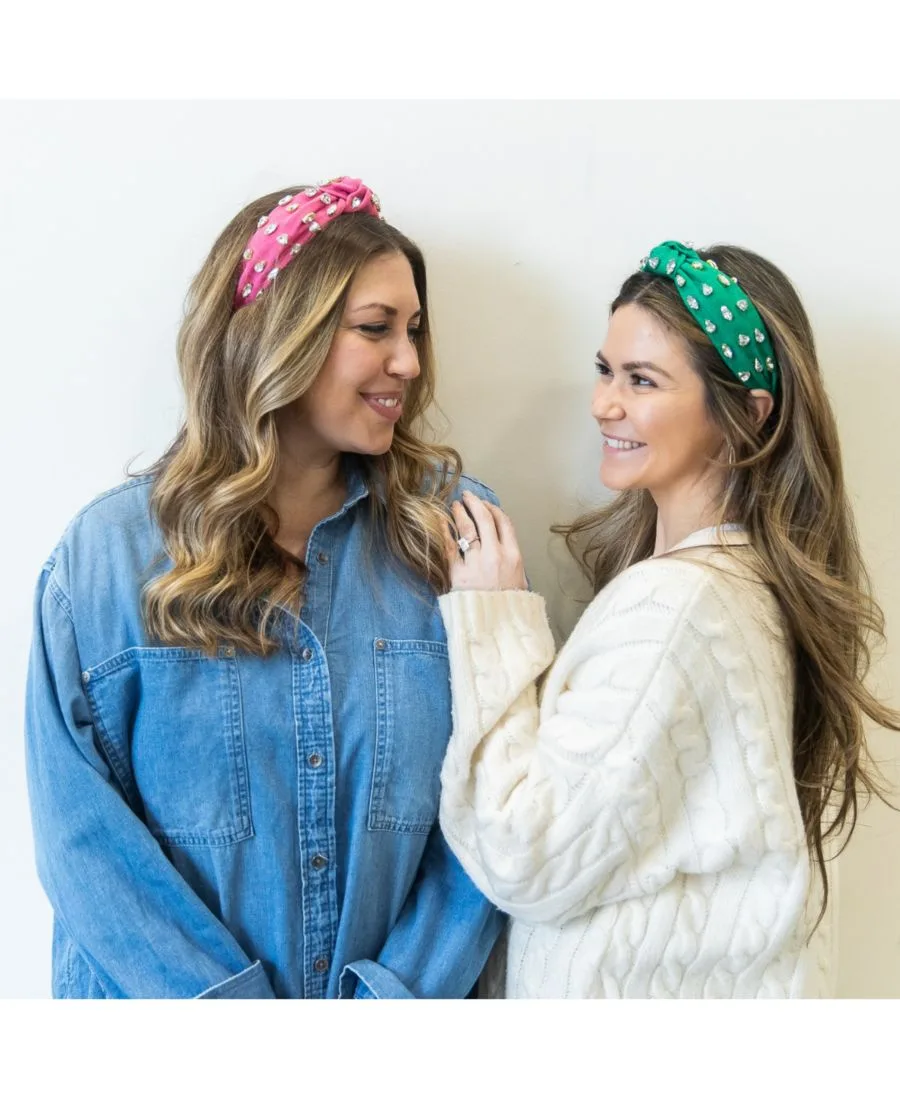 Headbands of Hope Традиционная женская плетеная повязка на голову - Green Gem — фото 3