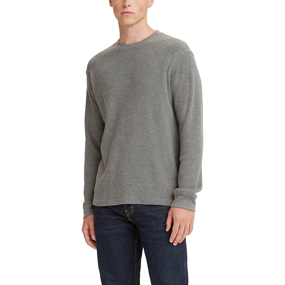 

Мужская термофутболка стандартного кроя с длинными рукавами Levi's, цвет Mid Tone Grey Heather