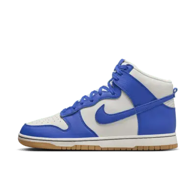 

Кроссовки Nike Dunk High Retro SE, цвет Phantom/Pale Ivory/Gum Yellow/Racer Blue