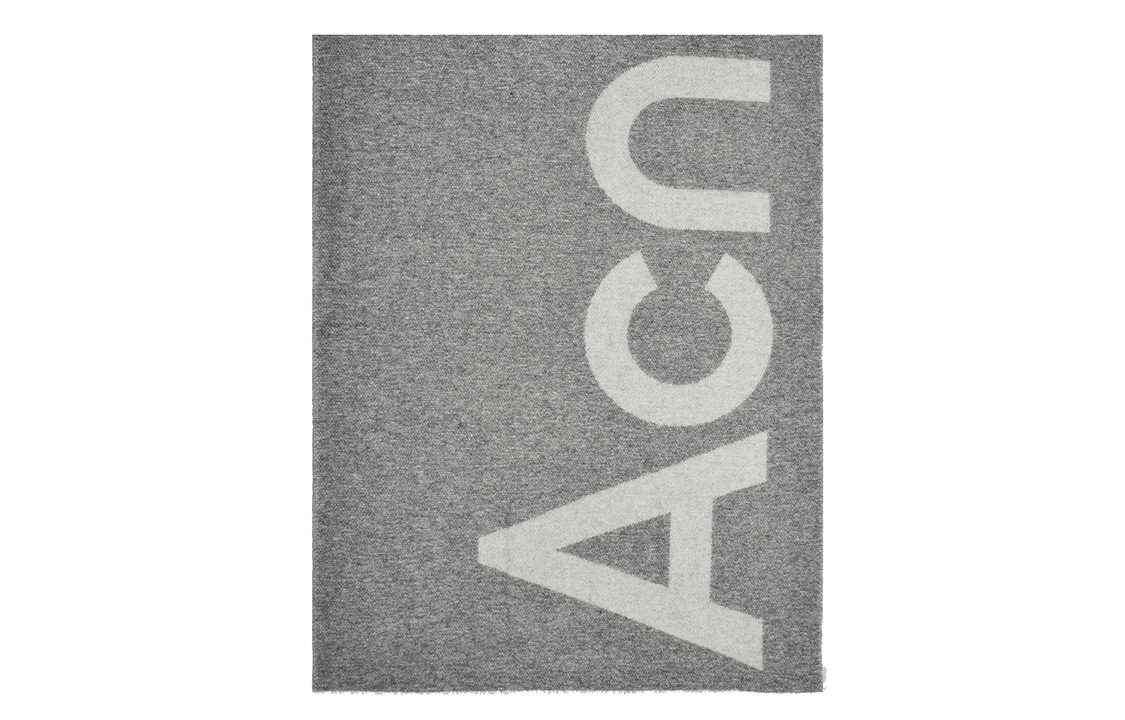 

Вязаный шарф унисекс серые Acne Studios, серый