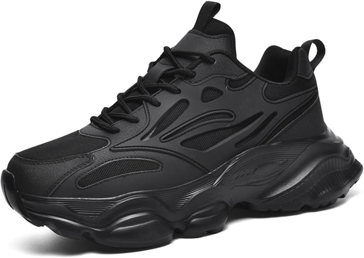 

Ретро-кроссовки на массивной платформе для мужчин и женщин, модная повседневная нескользящая прочная обувь для прогулок и походов Macefil, черный