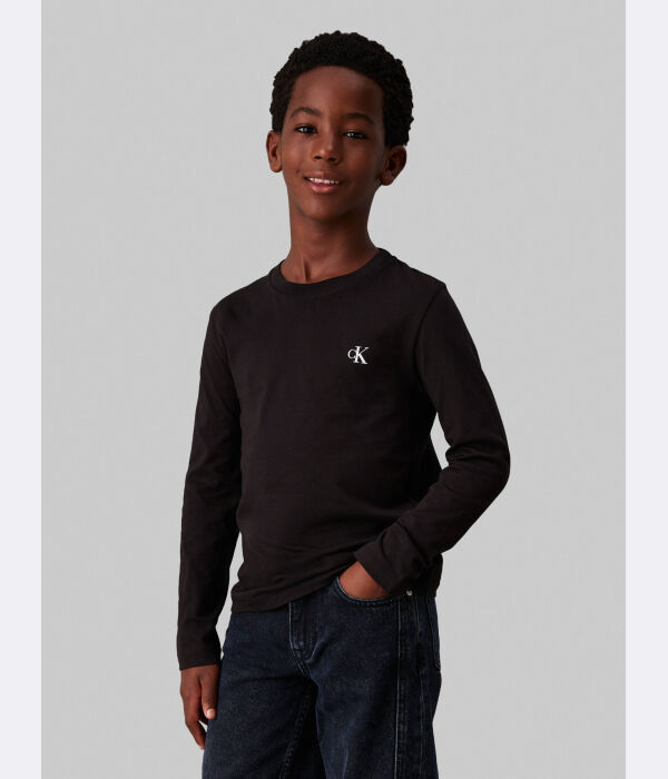 

Лонгслив детский Calvin Klein Jeans базовый 2 шт, черный/белый