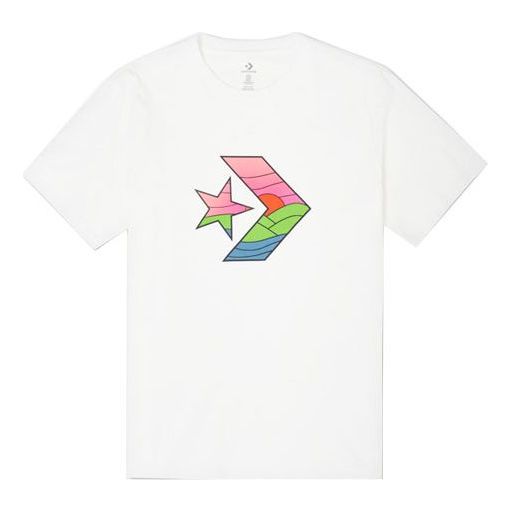 

Футболка men's contrasting colors casual sports printing short sleeve white Converse, белый